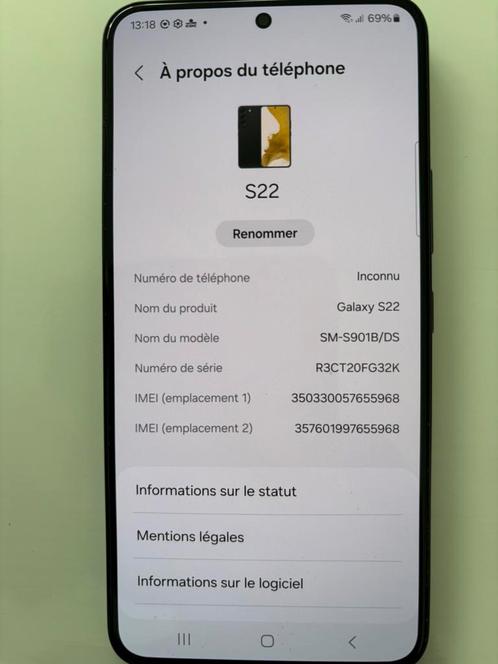 Samsung Galaxy S22, Telecommunicatie, Mobiele telefoons | Samsung, Zo goed als nieuw, Galaxy S22, Touchscreen, Android OS, 10 megapixel of meer
