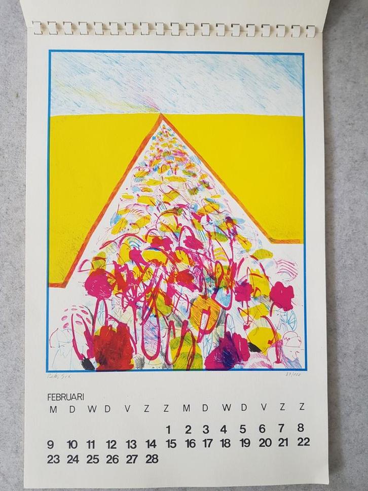 Kalender 1981 met zeefdrukken en litho's, Antiek en Kunst, Kunst | Litho's en Zeefdrukken, Ophalen of Verzenden