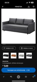 Driezits slaapbank, Ophalen, Zo goed als nieuw