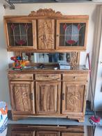 Houten kast met loodglas, Ophalen, Gebruikt, Glas