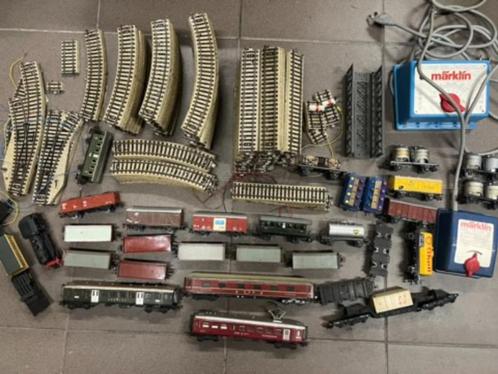 Märklin oud lot met veel sporen (+100), 27 wagons,...., Hobby en Vrije tijd, Modeltreinen | H0, Gebruikt, Treinset, Wisselstroom