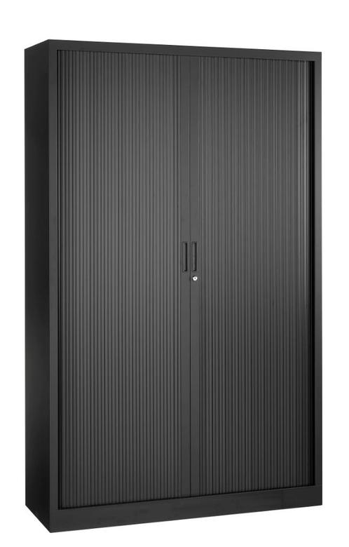 Zwarte roldeurkast 198 x 120 volume voordeel, Huis en Inrichting, Woonaccessoires | Wandplanken en Boekenplanken, Nieuw, Ophalen