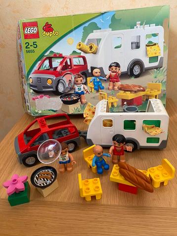 Lego Duplo ( set 5655 ) Auto + caravan. Set is Volledig  🍄