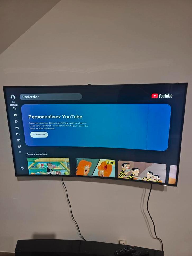 Smart tv samsung curved 55 pouces haut de gamme avec barre d, Audio, Tv en Foto, Televisies, Samsung, Smart TV, Ophalen
