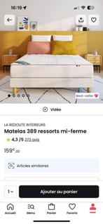 Matelas 70x190 ressorts mi-ferme blanc LA REDOUTE INTERIEURS, Matelas, Enlèvement, 190 cm ou moins, 70 cm ou moins