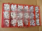 Boîte de tri remplie de 750 serre-câbles à clous., Enlèvement ou Envoi, Neuf