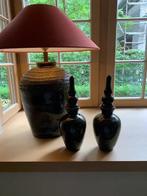 Donkere vazen met deksel antraciet - nieuwstaat, Maison & Meubles, Accessoires pour la Maison | Vases, Comme neuf, Noir, Moins de 50 cm