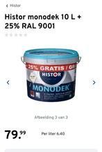 Histor monodek verf 9001 (nieuw in doos/ nieuwprijs €79,99), Peinture, Enlèvement, Neuf