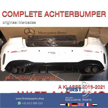 W177 A45s AMG ACHTERBUMPER + UITLAAT SIERSTUKKEN WIT A KLASS, Arrière, Mercedes-Benz, Utilisé, Enlèvement ou Envoi