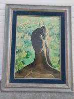 huile sur panneau signe marcel delmotte, Antiek en Kunst, Ophalen of Verzenden