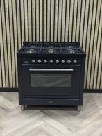 Boretti Zwart 90cm Gas 6 pits + Multifunctionele Oven, Ophalen of Verzenden, Zo goed als nieuw, Grill, Gas