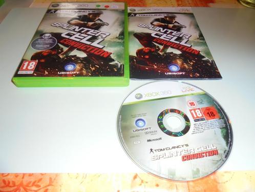 Xbox 360 Tom Clancy's Splinter Cell Conviction (orig-complee, Games en Spelcomputers, Games | Sony PlayStation Portable, Gebruikt