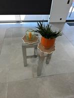 Glazen tafel 140cm met tafelbeschermer en tafellaken, Huis en Inrichting, Ophalen