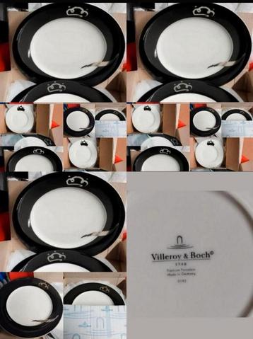 ✓ Set 100 VILLEROY & BOCH ZELDZAME KROONDECORPLATEN  beschikbaar voor biedingen