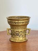 Mortier d’apothicaire 1850 en bronze 1,2 kg, Antiek en Kunst, Antiek | Brons en Koper, Ophalen, Brons