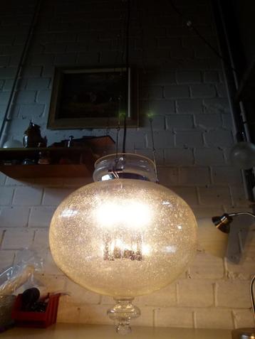 vintage hanglamp glashutte Limburg 60er design beschikbaar voor biedingen