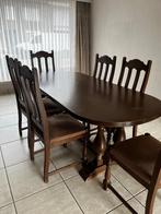 Tafel met 6. stoelen, Huis en Inrichting, Tafels | Eettafels, Ophalen, Gebruikt, Eikenhout, 50 tot 100 cm