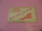1 oude speelkaart Fransman's genever , Ninove (202), Verzamelen, Ophalen of Verzenden, Zo goed als nieuw, Speelkaart(en)