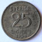 Munt Zweden: 25 öre 1954 TS - Zilver, Postzegels en Munten, Ophalen of Verzenden, Overige landen, Losse munt, Zilver