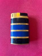 Briquet à gaz Yves Saint Laurent- bleu et noir avec dorures, Collections, Briquet, Utilisé, Enlèvement ou Envoi