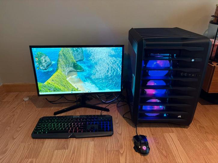 I5 RTX 2060 complete gaming pc set, Computers en Software, Desktop Pc's, Gebruikt, 4 Ghz of meer, HDD, SSD, 16 GB, Met videokaart