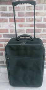 Zwarte trolley 58 x 37 x 18 cm., Ophalen, Zo goed als nieuw, Uitschuifbare handgreep