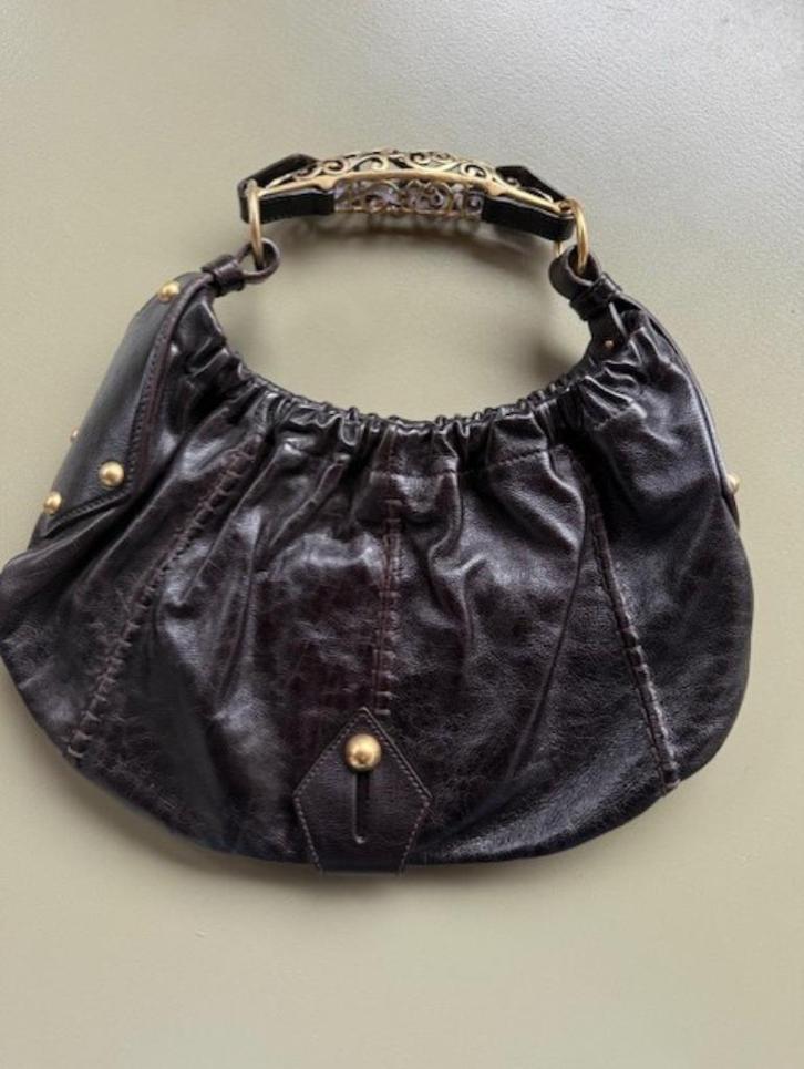 ZGAN donkerbruine YSL tas Mombasa met prachtig handvat, Handtassen en Accessoires, Tassen | Damestassen, Zo goed als nieuw, Handtas