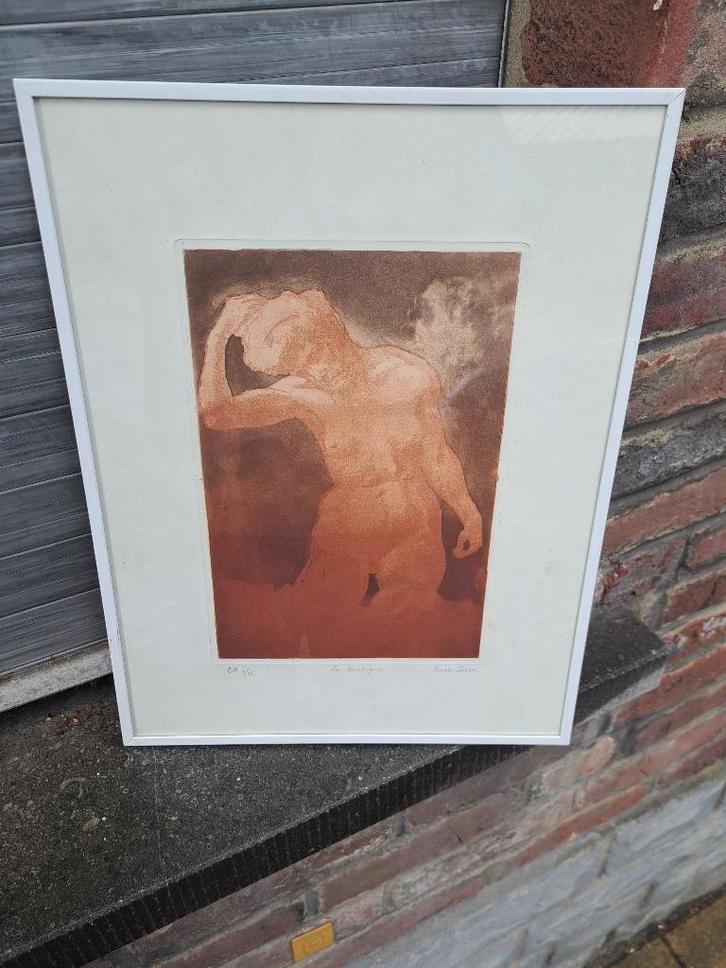 eau forte epreuve d artiste signe armand rassenfosse, Antiquités & Art, Art | Eaux-fortes & Gravures, Enlèvement ou Envoi