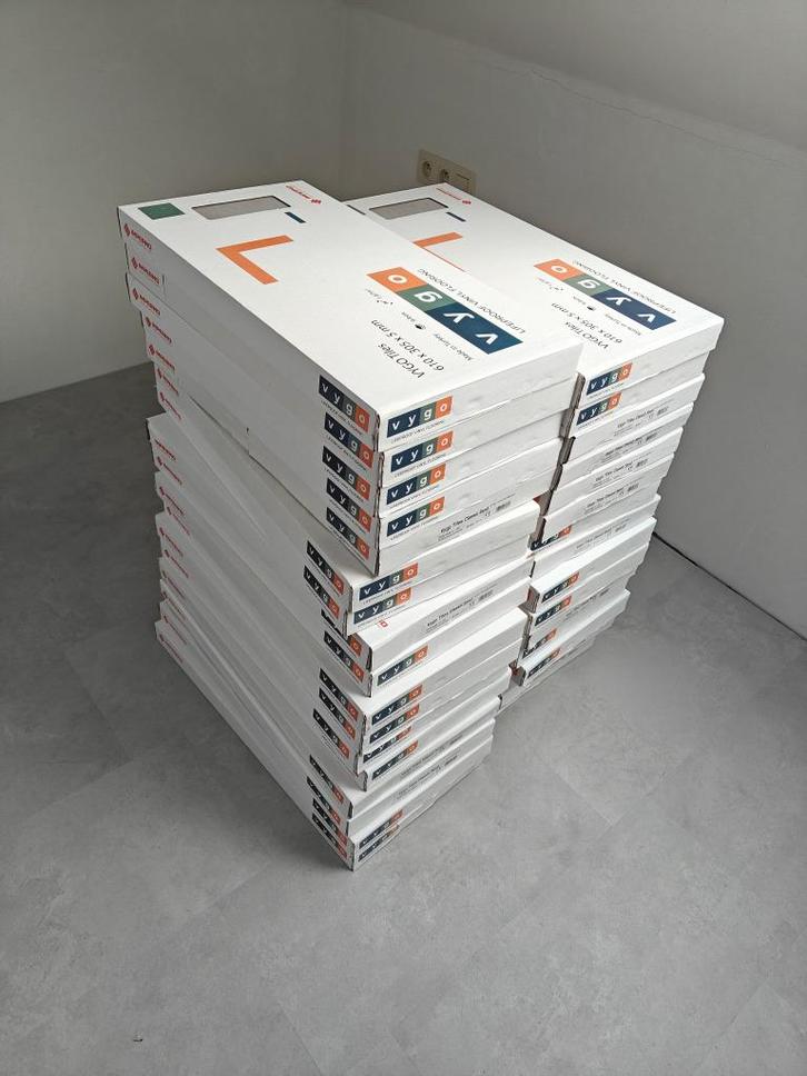 33dozen55.26m²ImpermoClickvinylPVC VYGO ClassicSand 28€/doos, Doe-het-zelf en Bouw, Vloerdelen en Plavuizen, Nieuw, Kunststof