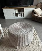 Mooie landerlijke poef of voetenbank zitbankje mee kussen, Ophalen, Zo goed als nieuw