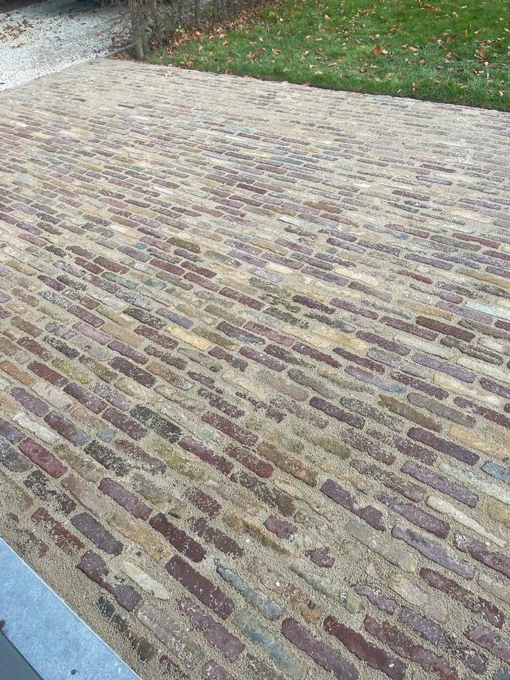 Hollandse kleiklinkers - bont - 10m2, Doe-het-zelf en Bouw, Vloerdelen en Plavuizen, Gebruikt, Overige typen, Steen of Klei, Minder dan 50 cm