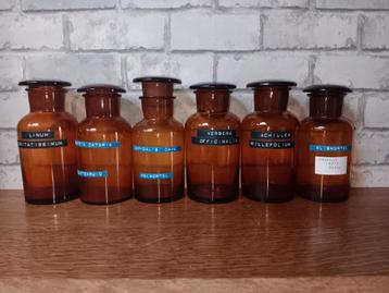 6 flacons de pharmacie originaux., Enlèvement ou Envoi