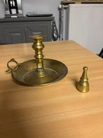 Vintage. Koperen kaarshouder  ( zeer oud), Antiek en Kunst, Ophalen of Verzenden, Koper of Brons