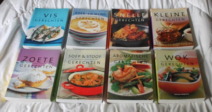 8 diverse kookboeken GERECHTEN, Boeken, Kookboeken, Zo goed als nieuw, Ophalen of Verzenden
