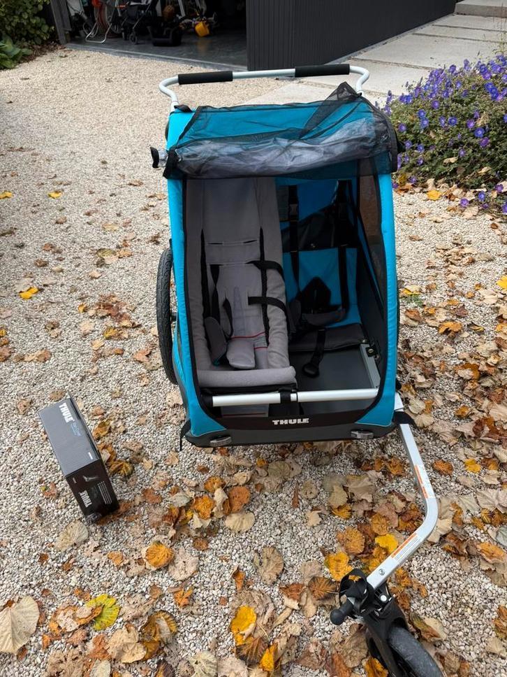 Thule coaster XT2 met infantsling en regenhoes, Fietsen en Brommers, Fietsaccessoires | Aanhangwagens en Karren, Opvouwbaar, Ophalen