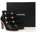 CHANEL LEREN LAARSJES MAAT 39, (NEW 1.800) ORIGINEEL💖💖💖, Kleding | Dames, Verzenden, Zwart, Lage of Enkellaarzen, Zo goed als nieuw