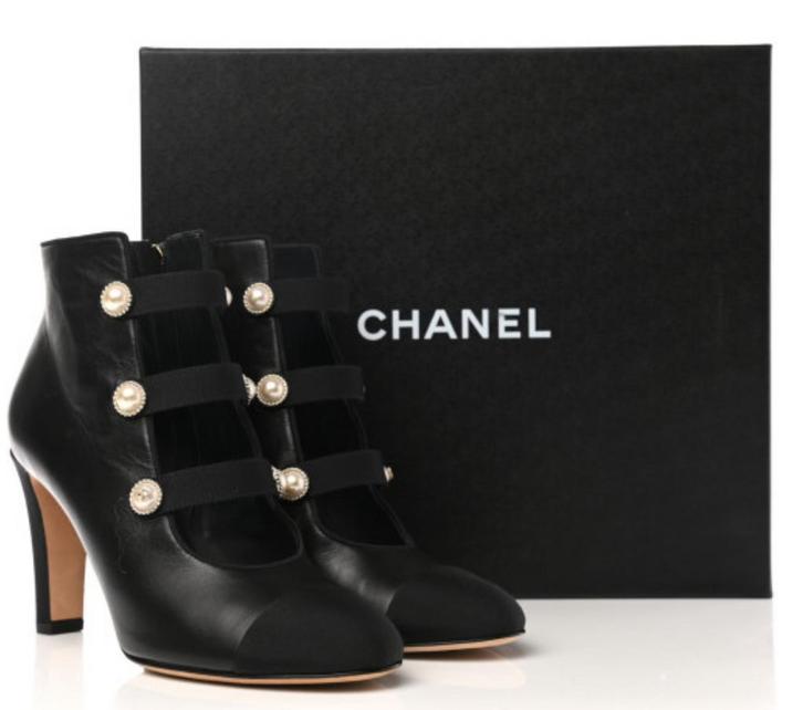 CHANEL LEREN LAARSJES MAAT 39, (NEW 1.800) ORIGINEEL💖💖💖, Kleding | Dames, Schoenen, Zo goed als nieuw, Lage of Enkellaarzen