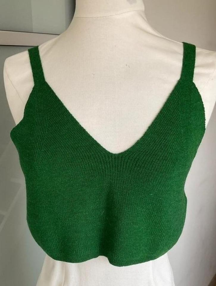Grasgroen topje in tricot S, Kleding | Dames, Topjes, Nieuw, Maat 36 (S), Groen, Zonder mouw, Ophalen of Verzenden