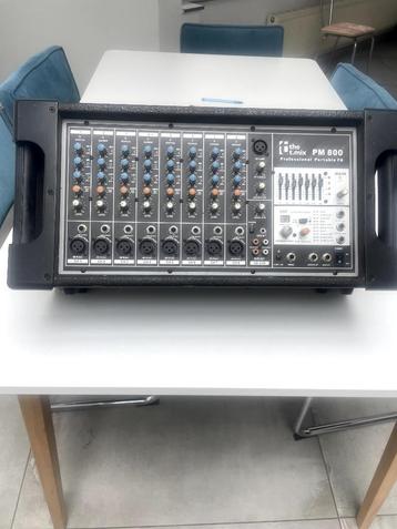 The T.MIX PM800 ( powered) ➡️  mixer voor passieve speakers, Muziek en Instrumenten, Ophalen, 5 tot 10 kanalen, Microfooningang