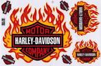 Ensemble d'autocollants Harley Davidson, feuille d'autocolla, Motos