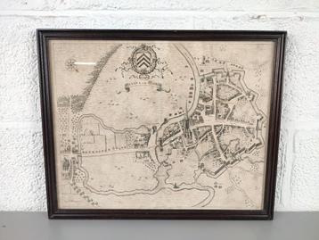 Antieke kaart van Menen uit 1644 beschikbaar voor biedingen