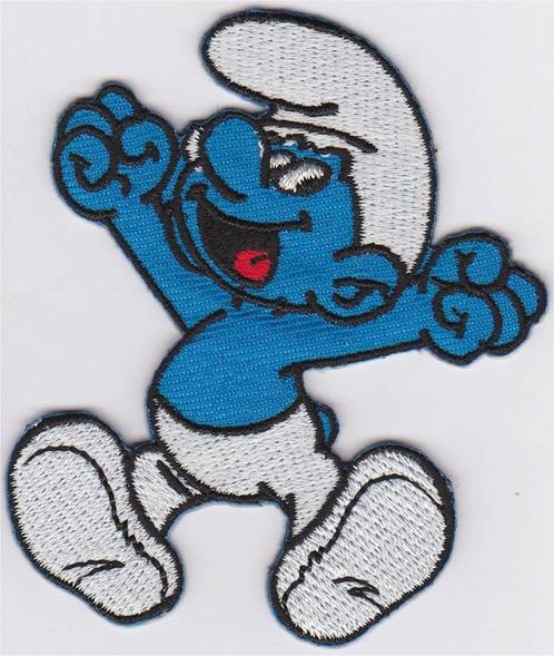 Smurfen stoffen opstrijk patch embleem #1, Verzamelen, Kleding en Patronen, Nieuw, Verzenden