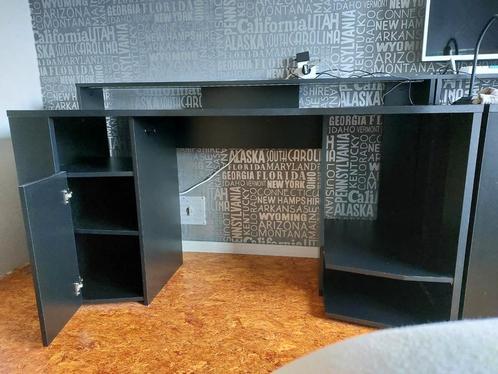 Gamingbureau + led strip RGB bureau computertafel gamebureau, Huis en Inrichting, Bureaus, Zo goed als nieuw, Bureau, In hoogte verstelbaar
