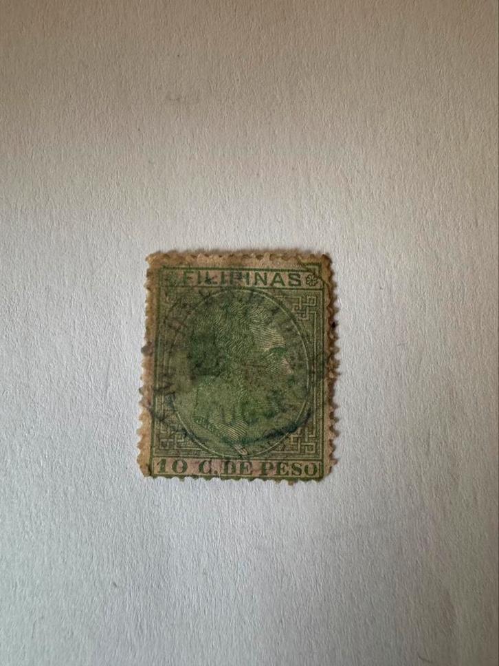 Filipijnen oude postzegel 10c Spaans koloniaal, Alphonse, Postzegels en Munten, Postzegels | Azië, Ophalen of Verzenden