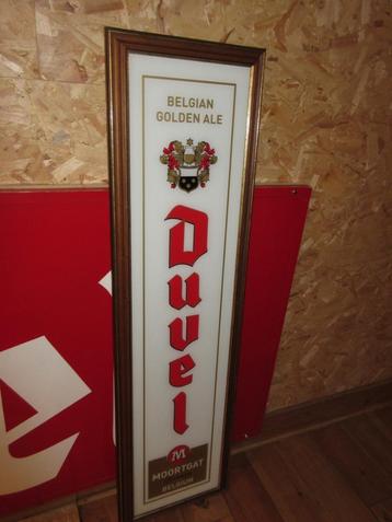 Moortgat Duvel : grote glasplaat reclame reklamebord beschikbaar voor biedingen