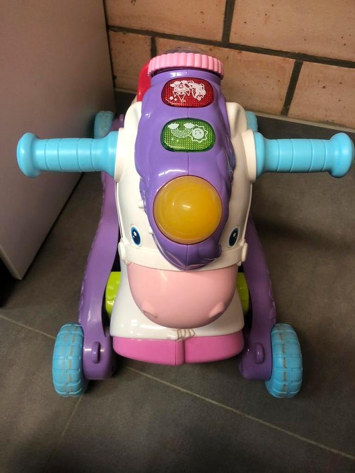 Vtech Speel en leer eenhoorn 2 in 1, Kinderen en Baby's, Speelgoed | Buiten | Voertuigen en Loopfietsen, Gebruikt, Overige typen