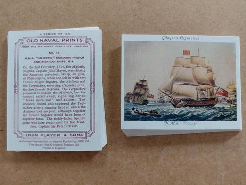 Old Naval Prints complete set 25 chromos zeilschepen REPRO, Verzamelen, Foto's en Prenten, Zo goed als nieuw, Overige onderwerpen