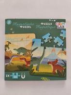 magnetische puzzel 2x 20 stuks dinosaurus, Ophalen of Verzenden, Zo goed als nieuw