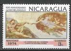 Nicaragua 1974 - Yvert 984 - Michelangelo (PF), Postzegels en Munten, Postzegels | Amerika, Verzenden, Postfris