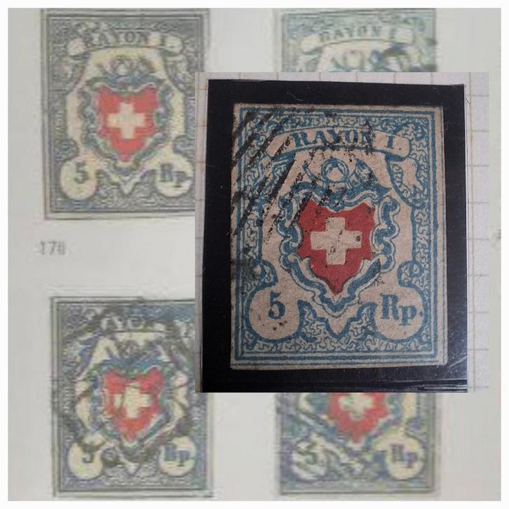 Timbre de collection RARE !! 1851, Postzegels en Munten, Postzegels | Europa | Zwitserland, Ophalen of Verzenden
